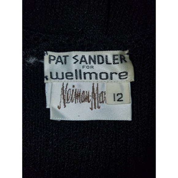 Vtg 80s Santana Knit beaded sequined Bodice Dress 12 - Picture 11 of 11